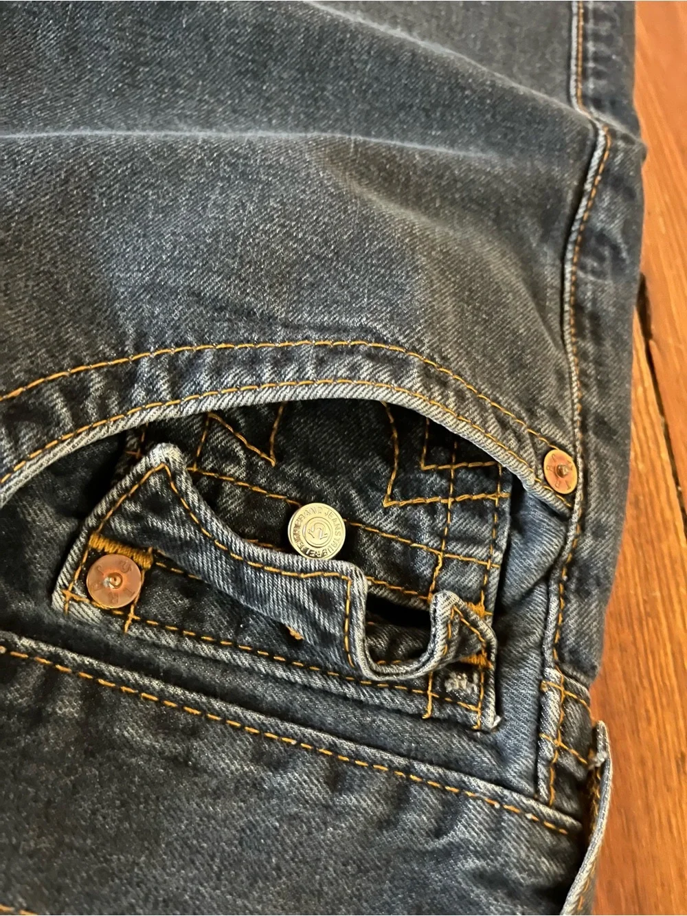 True Religion Men’s Dark Blue Bootcut Jeans